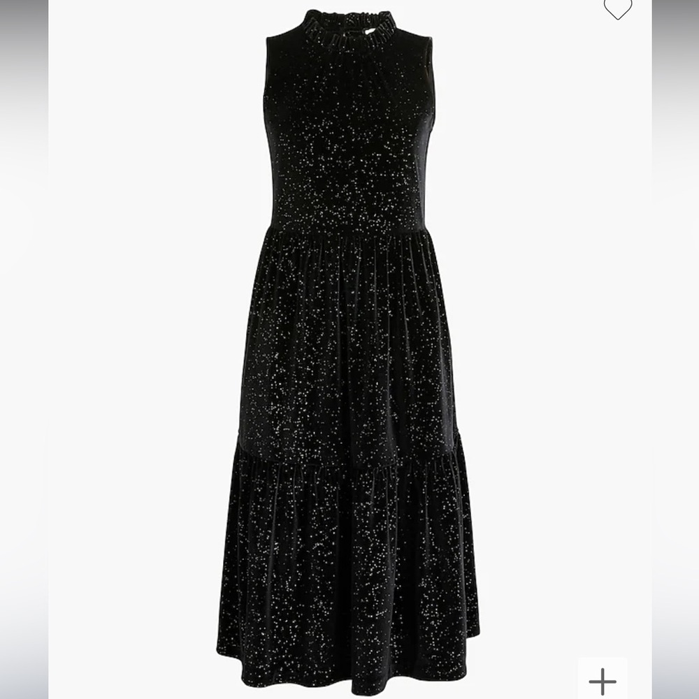NWT J. Crew shimmer velvet sleeveless midi dress size 6, never worn, smoke free